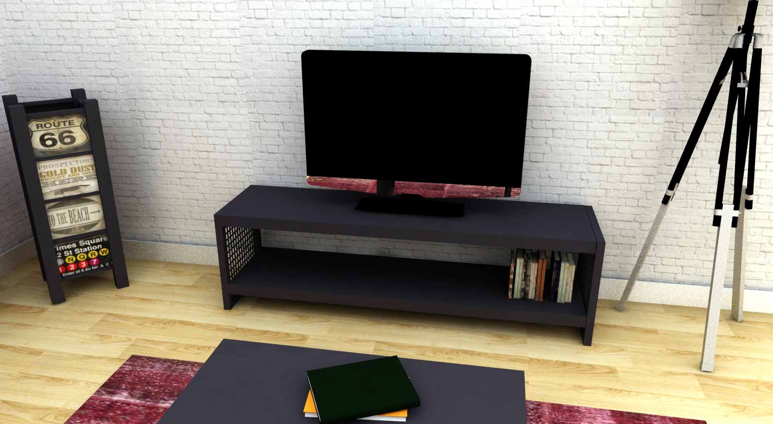 Chicago Black Tv Sehpası 140 Cm